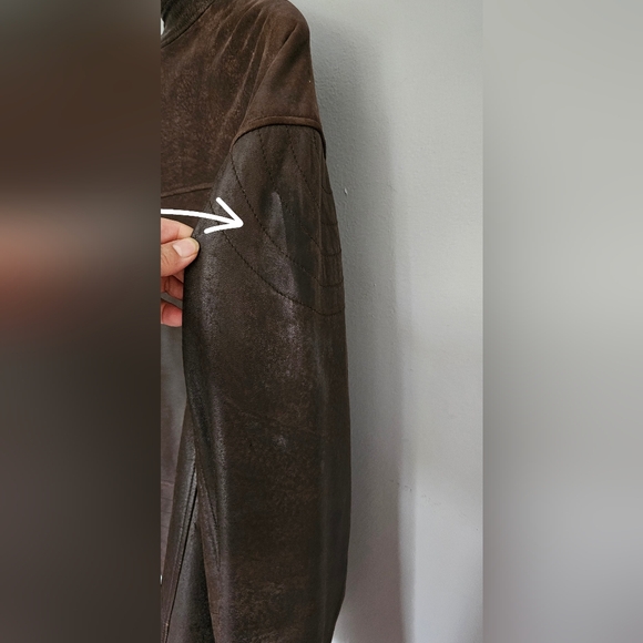 Red Wing Shoes Leather Jacket Cafe Racer Moto Men's Size XL Brown Motorcycle - Picture 14 of 15